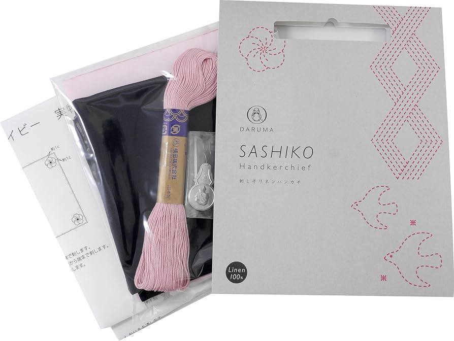 Amazon.co.jp: 横田 刺し子キット リネンハンカチ No.3 ネイビー